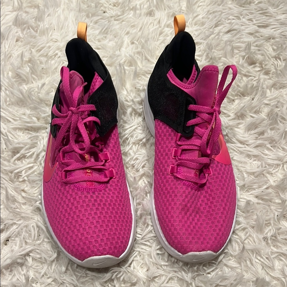 Nike Pink and Black Athletic Shoes Lightweight Design